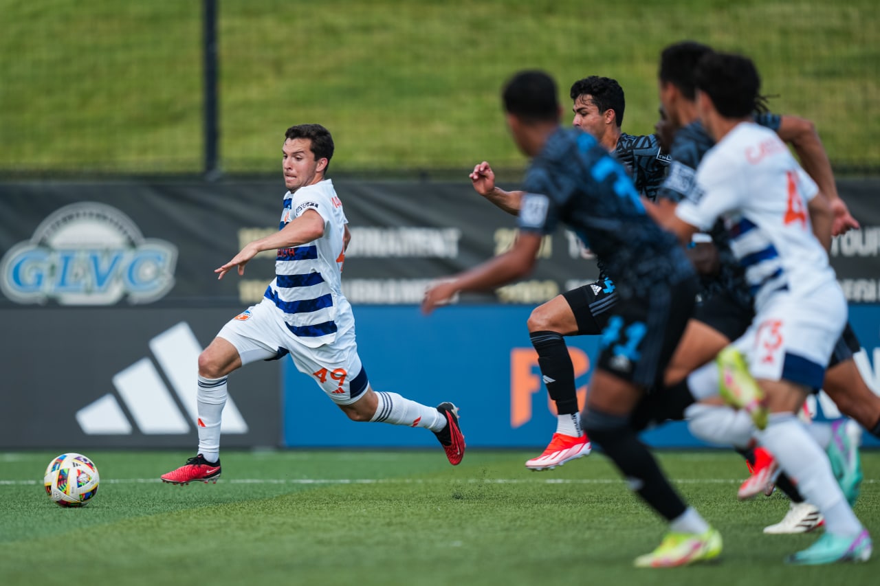 HIGHLAND HEIGHTS, KENTUCKY - MAY 4: FC Cincinnati 2 against Crown Legacy FC on May 4, 2024 at Scudamore Field at Northern Kentucky University in Highland Heights, Kentucky.