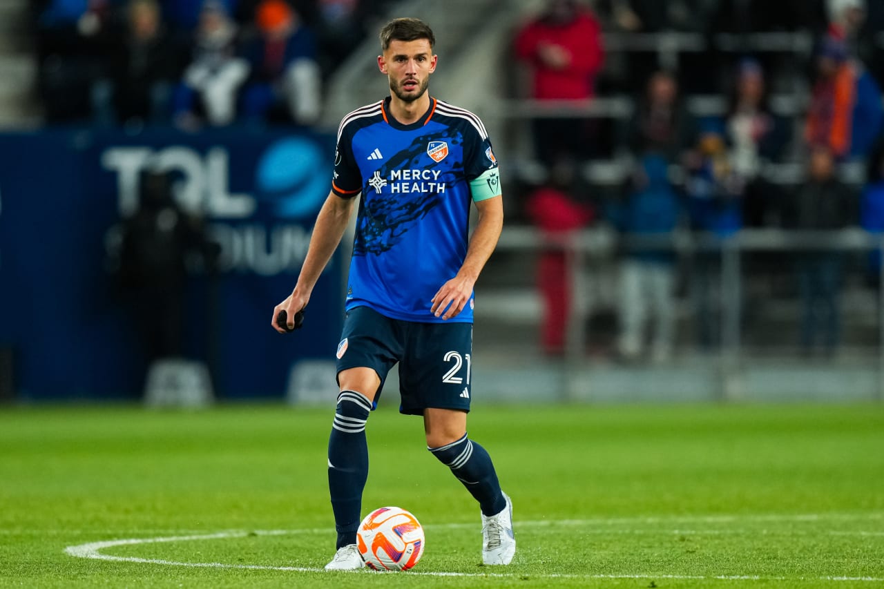 CINCINNATI, OHIO - FEBRUARY 28: FC Cincinnati against Cavalier F.C. on February 28, 2024 at TQL Stadium in Cincinnati, Ohio.