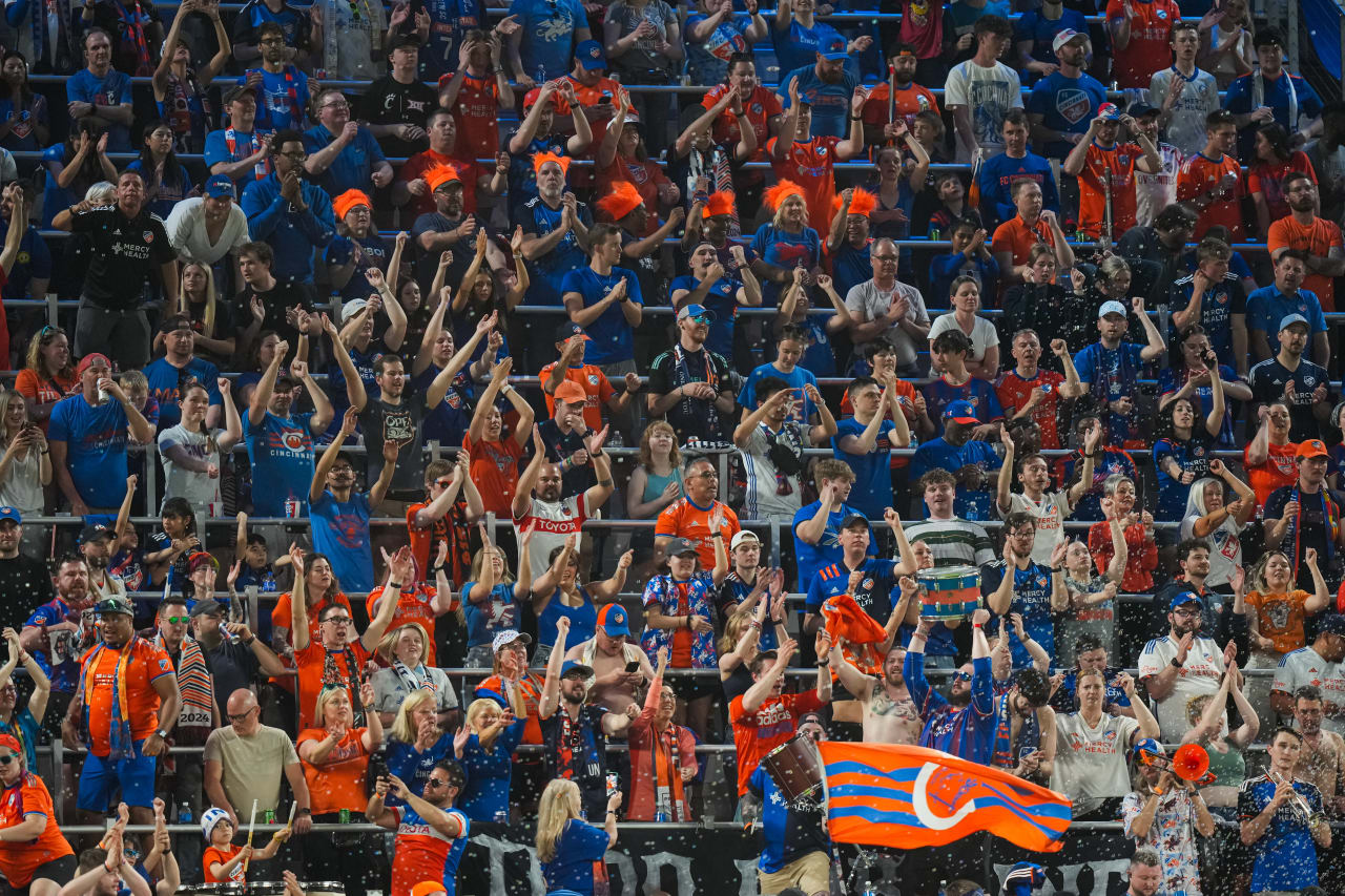 CINCINNATI, OHIO - APRIL 27: FC Cincinnati against Colorado Rapids on April 27, 2024 at TQL Stadium in Cincinnati, Ohio.