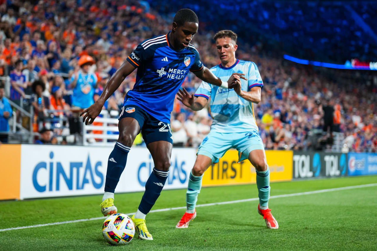 CINCINNATI, OHIO - APRIL 27: FC Cincinnati against Colorado Rapids on April 27, 2024 at TQL Stadium in Cincinnati, Ohio.