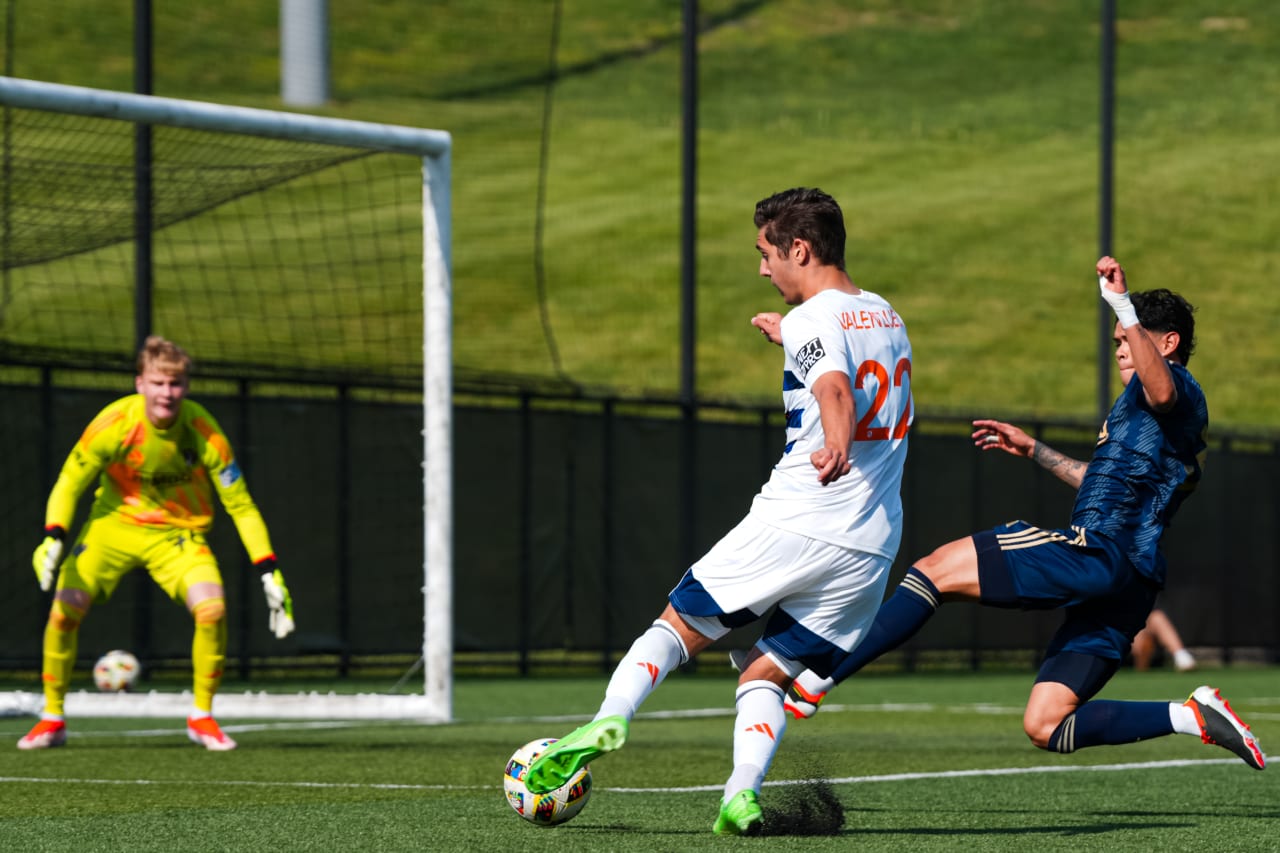 HIGHLAND HEIGHTS, KENTUCKY - APRIL 28: FC Cincinnati 2 against Philadelphia Union on April 28, 2024 at Scudamore Field at Northern Kentucky University in Highland Heights, Kentucky.
