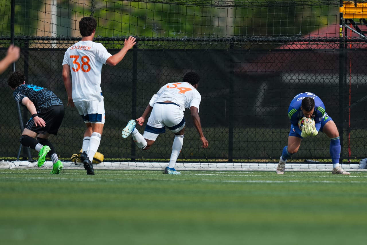 HIGHLAND HEIGHTS, KENTUCKY - MAY 4: FC Cincinnati 2 against Crown Legacy FC on May 4, 2024 at Scudamore Field at Northern Kentucky University in Highland Heights, Kentucky.