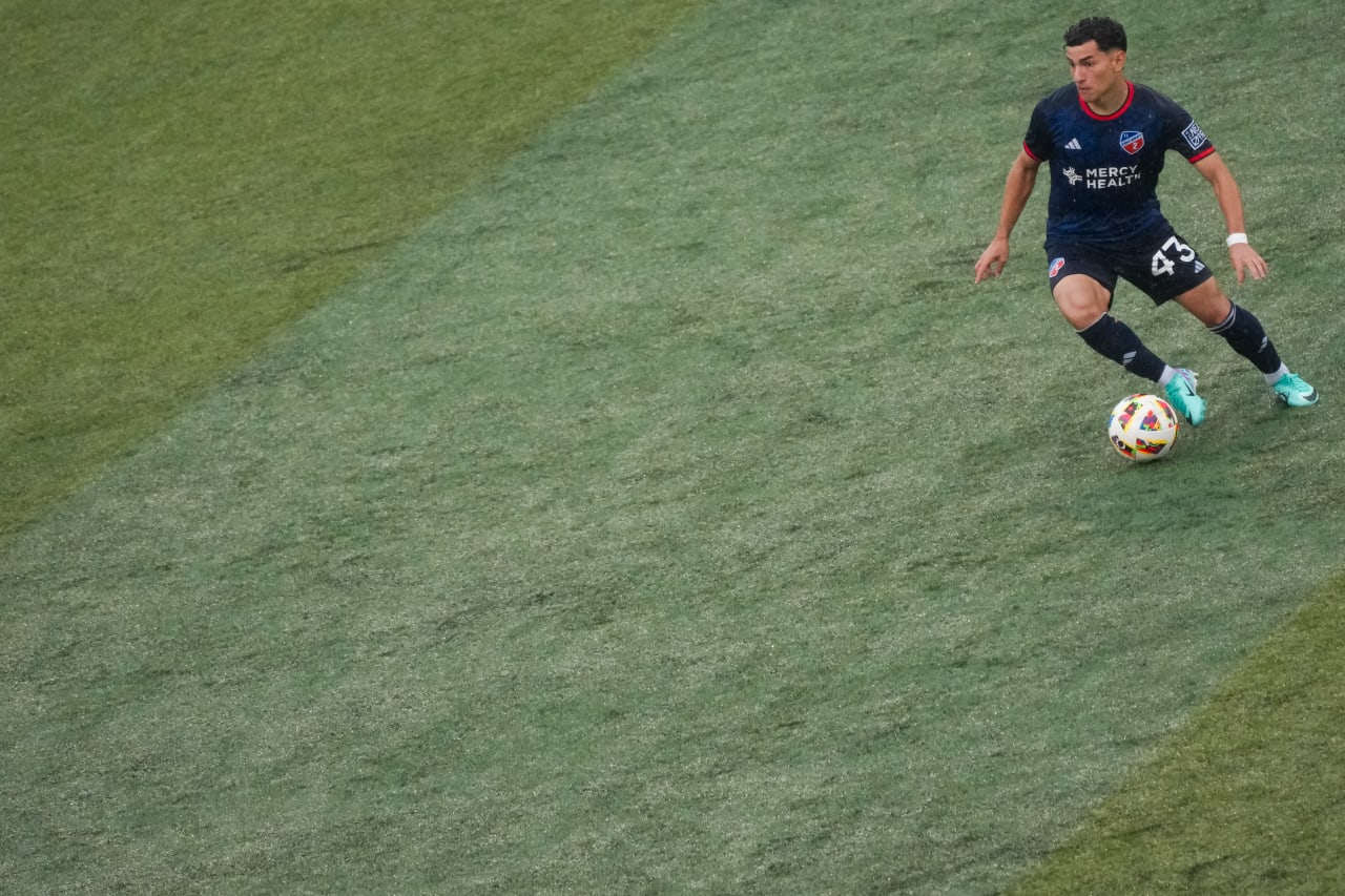 HIGHLAND HEIGHTS, KENTUCKY - April 10: FC Cincinnati 2 against New England Revolution II on April 10, 2024 at Scudamore Field at Northern Kentucky University in Highland Heights, Kentucky.
