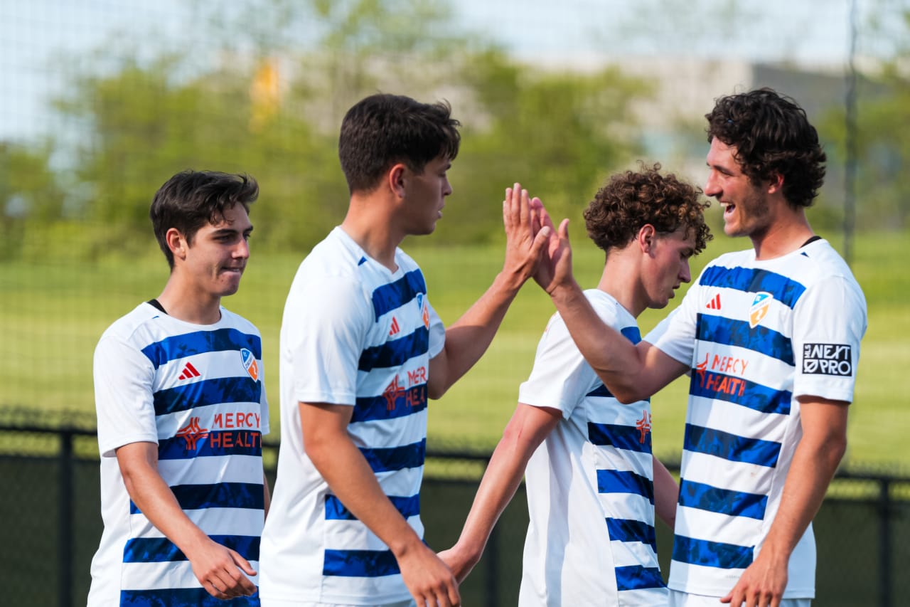 HIGHLAND HEIGHTS, KENTUCKY - APRIL 28: FC Cincinnati 2 against Philadelphia Union on April 28, 2024 at Scudamore Field at Northern Kentucky University in Highland Heights, Kentucky.