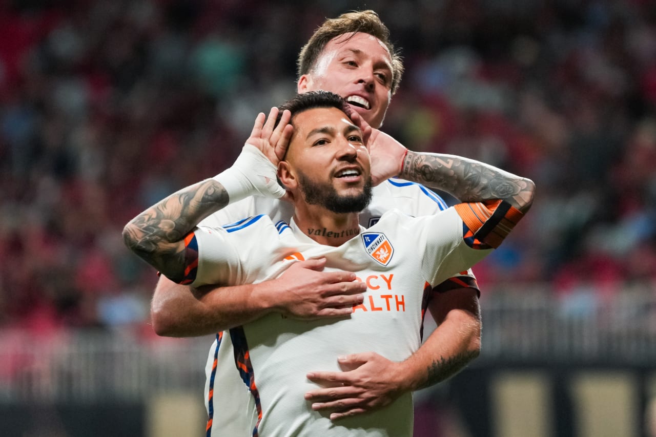 ATLANTA, GEORGIA - APRIL 20: Atlanta United against FC Cincinnati on April 20, 2024 at Mercedes-Benz Stadium in Atlanta Georgia.