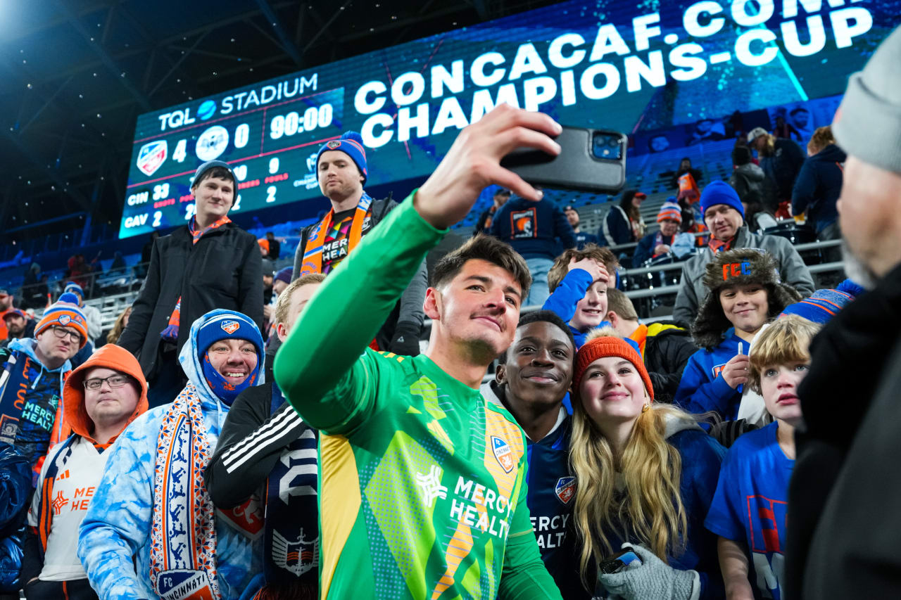 CINCINNATI, OHIO - FEBRUARY 28: FC Cincinnati against Cavalier F.C. on February 28, 2024 at TQL Stadium in Cincinnati, Ohio.
