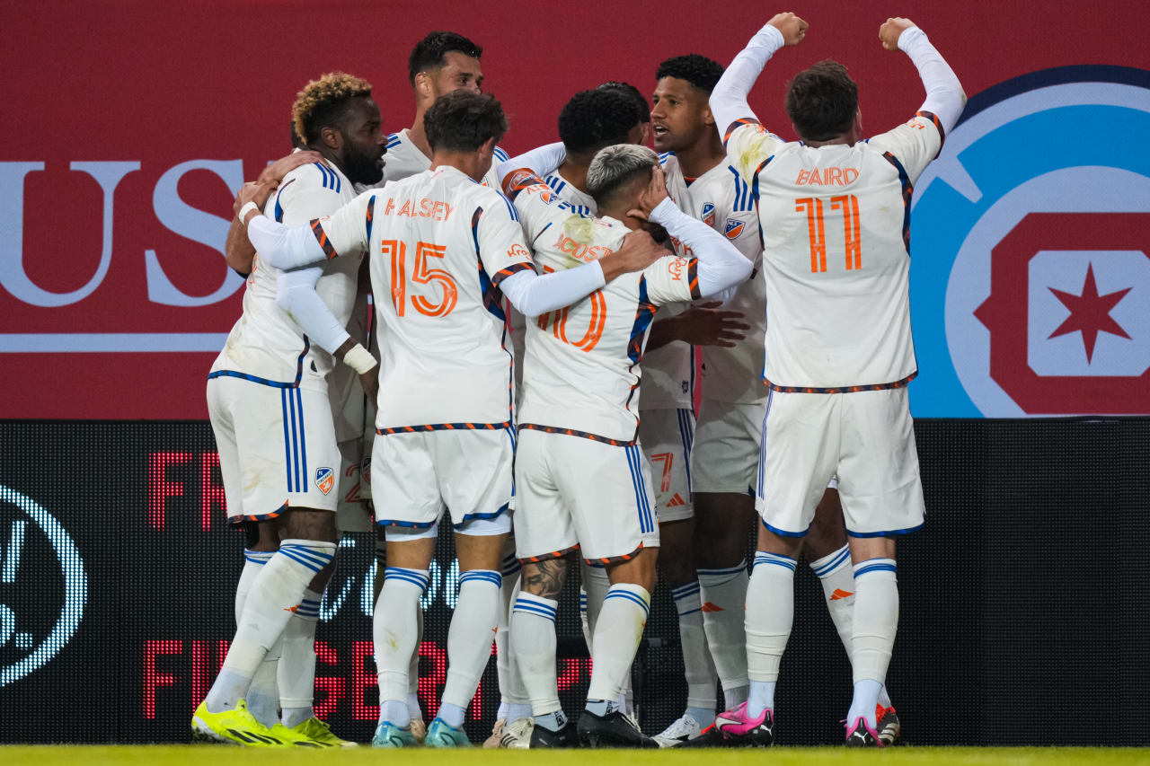 CHICAGO, ILLINOIS - MARCH 2: Chicago Fire FC against FC Cincinnati on March 2, 2024 at Soldier Field in Chicago, Illinois.
