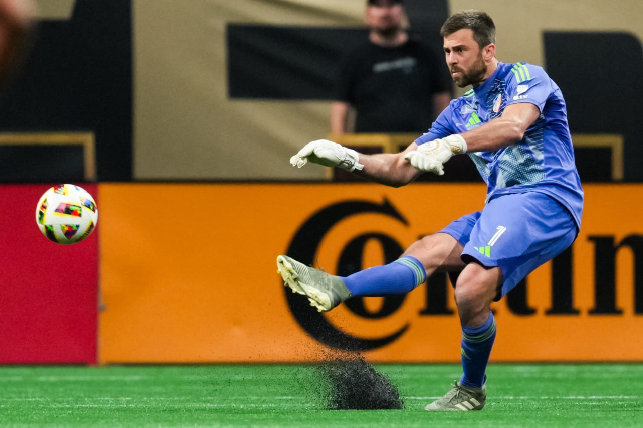 ATLANTA, GEORGIA - APRIL 20: Atlanta United against FC Cincinnati on April 20, 2024 at Mercedes-Benz Stadium in Atlanta Georgia.