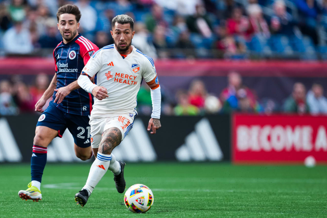 FOXBOROUGH, MASSACHUSETTS - MARCH 17:  New England Revolution against FC Cincinnati on March 17, 2024 in Foxborough, Massachusetts.