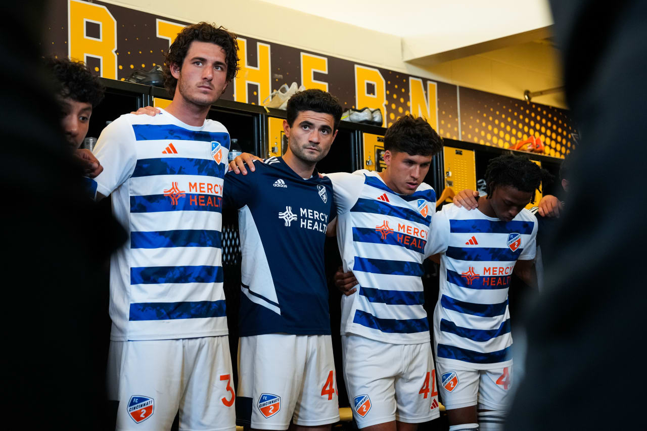 HIGHLAND HEIGHTS, KENTUCKY - APRIL 28: FC Cincinnati 2 against Philadelphia Union on April 28, 2024 at Scudamore Field at Northern Kentucky University in Highland Heights, Kentucky.