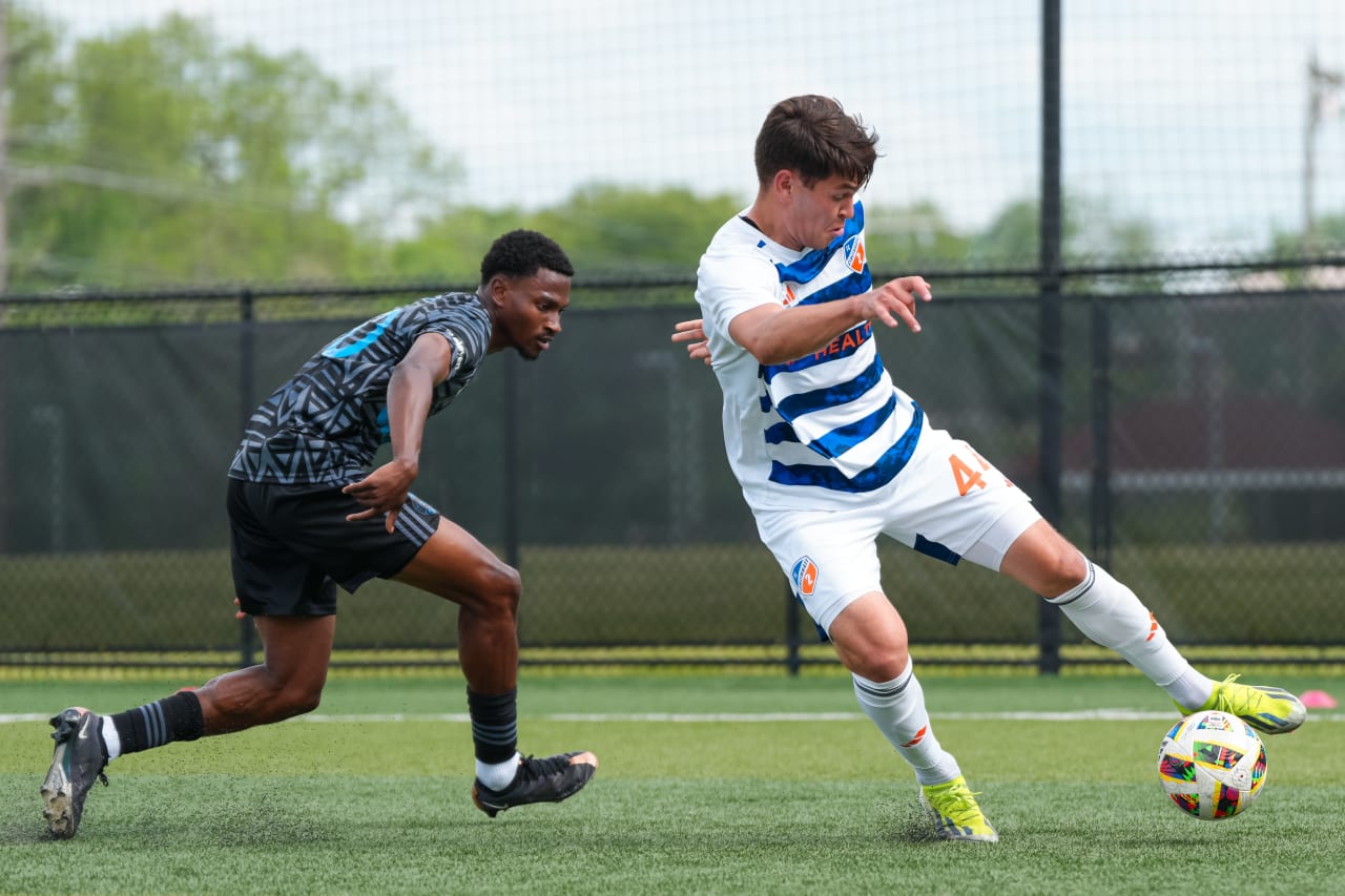 HIGHLAND HEIGHTS, KENTUCKY - MAY 4: FC Cincinnati 2 against Crown Legacy FC on May 4, 2024 at Scudamore Field at Northern Kentucky University in Highland Heights, Kentucky.