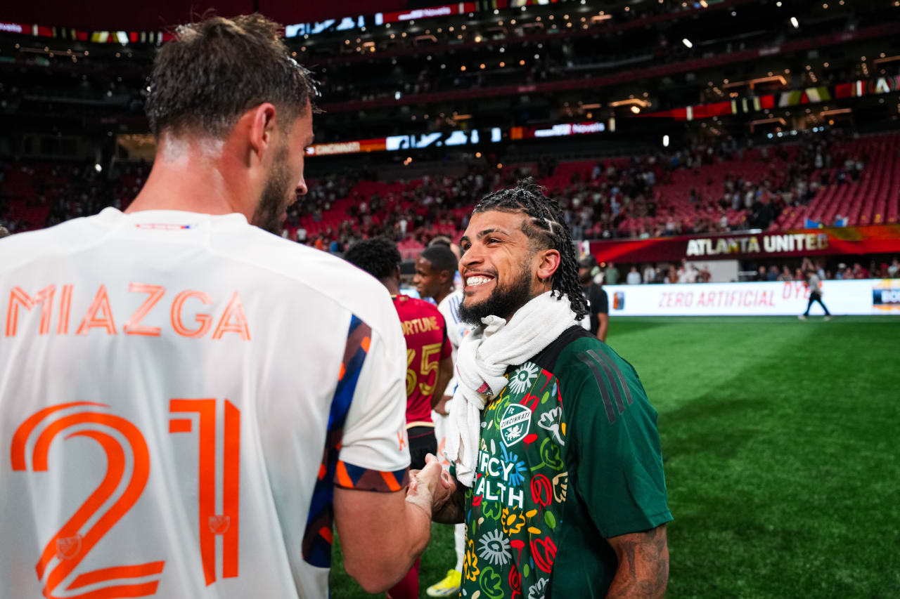 ATLANTA, GEORGIA - APRIL 20: Atlanta United against FC Cincinnati on April 20, 2024 at Mercedes-Benz Stadium in Atlanta Georgia.