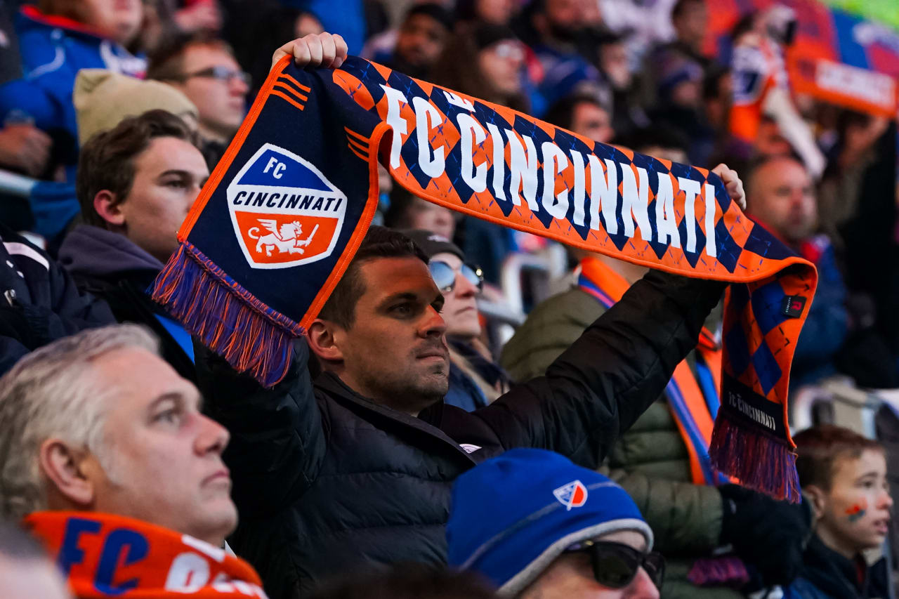 CINCINNATI, OHIO - MARCH 23: FC Cincinnati against New York City FC on March 23, 2024 at TQL Stadium in Cincinnati, Ohio.