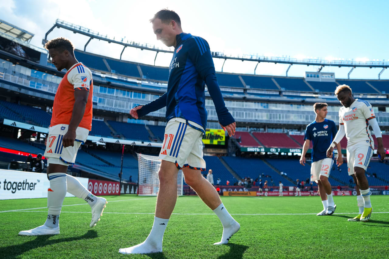 FOXBOROUGH, MASSACHUSETTS - MARCH 17:  New England Revolution against FC Cincinnati on March 17, 2024 in Foxborough, Massachusetts.