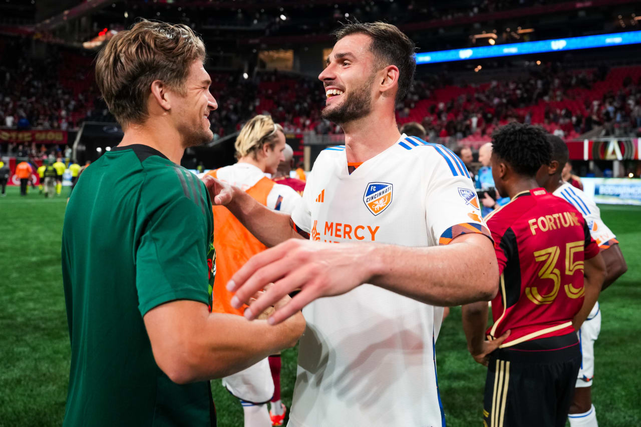 ATLANTA, GEORGIA - APRIL 20: Atlanta United against FC Cincinnati on April 20, 2024 at Mercedes-Benz Stadium in Atlanta Georgia.