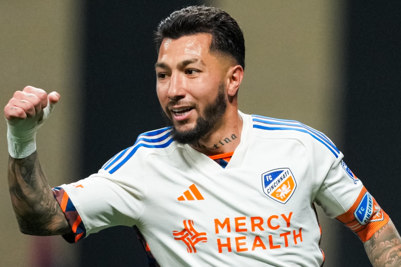 ATLANTA, GEORGIA - APRIL 20: Atlanta United against FC Cincinnati on April 20, 2024 at Mercedes-Benz Stadium in Atlanta Georgia.