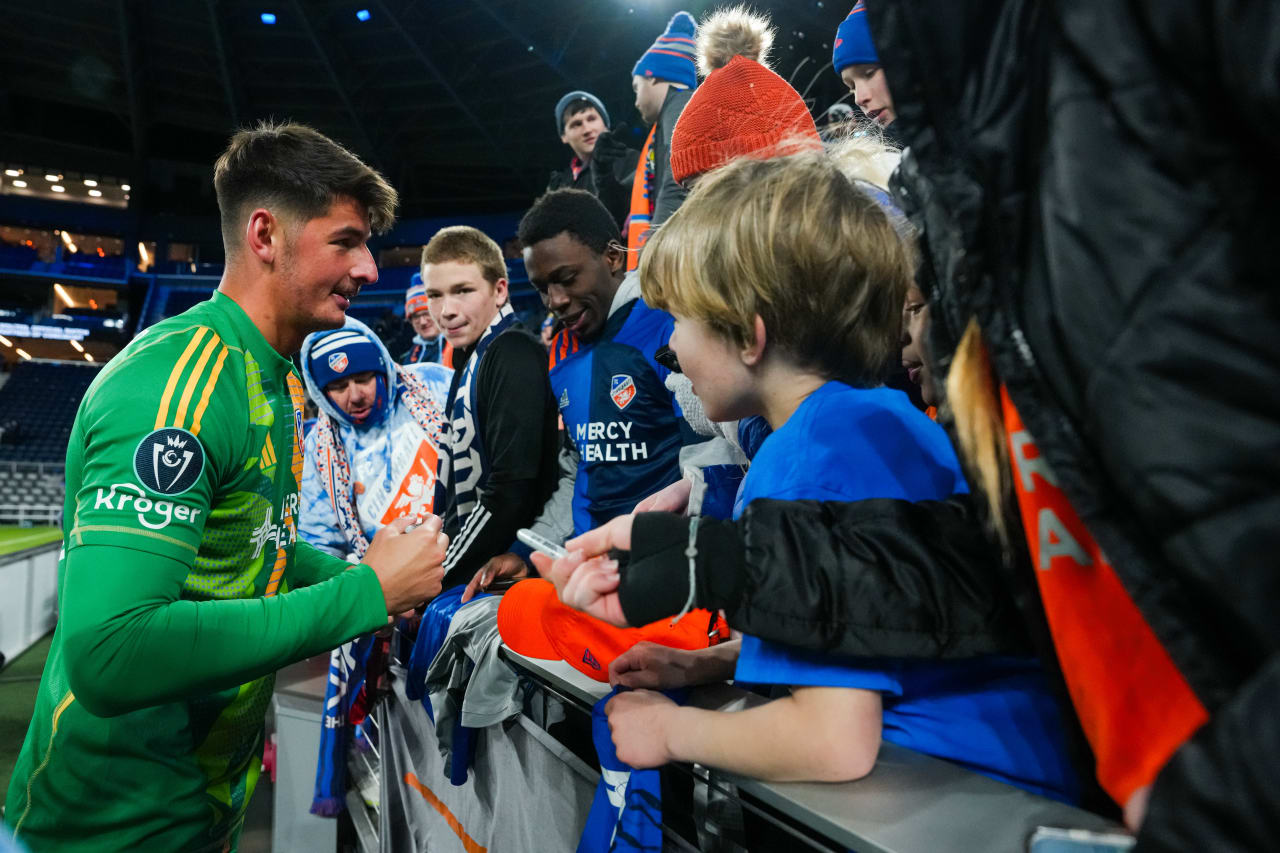 CINCINNATI, OHIO - FEBRUARY 28: FC Cincinnati against Cavalier F.C. on February 28, 2024 at TQL Stadium in Cincinnati, Ohio.