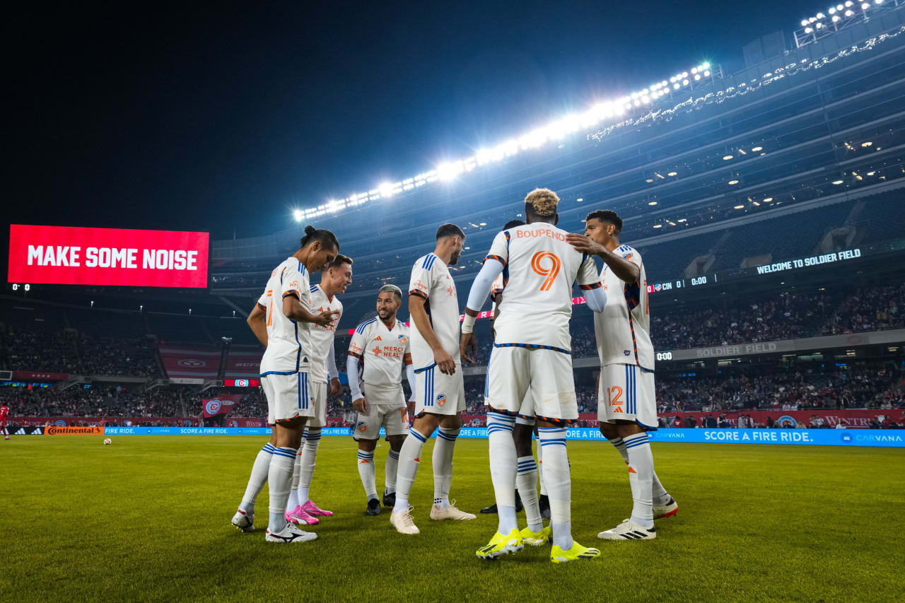 CHICAGO, ILLINOIS - MARCH 2: Chicago Fire FC against FC Cincinnati on March 2, 2024 at Soldier Field in Chicago, Illinois.