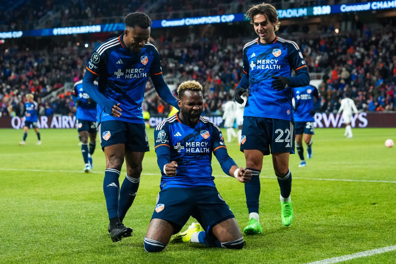 CINCINNATI, OHIO - FEBRUARY 28: FC Cincinnati against Cavalier F.C. on February 28, 2024 at TQL Stadium in Cincinnati, Ohio.