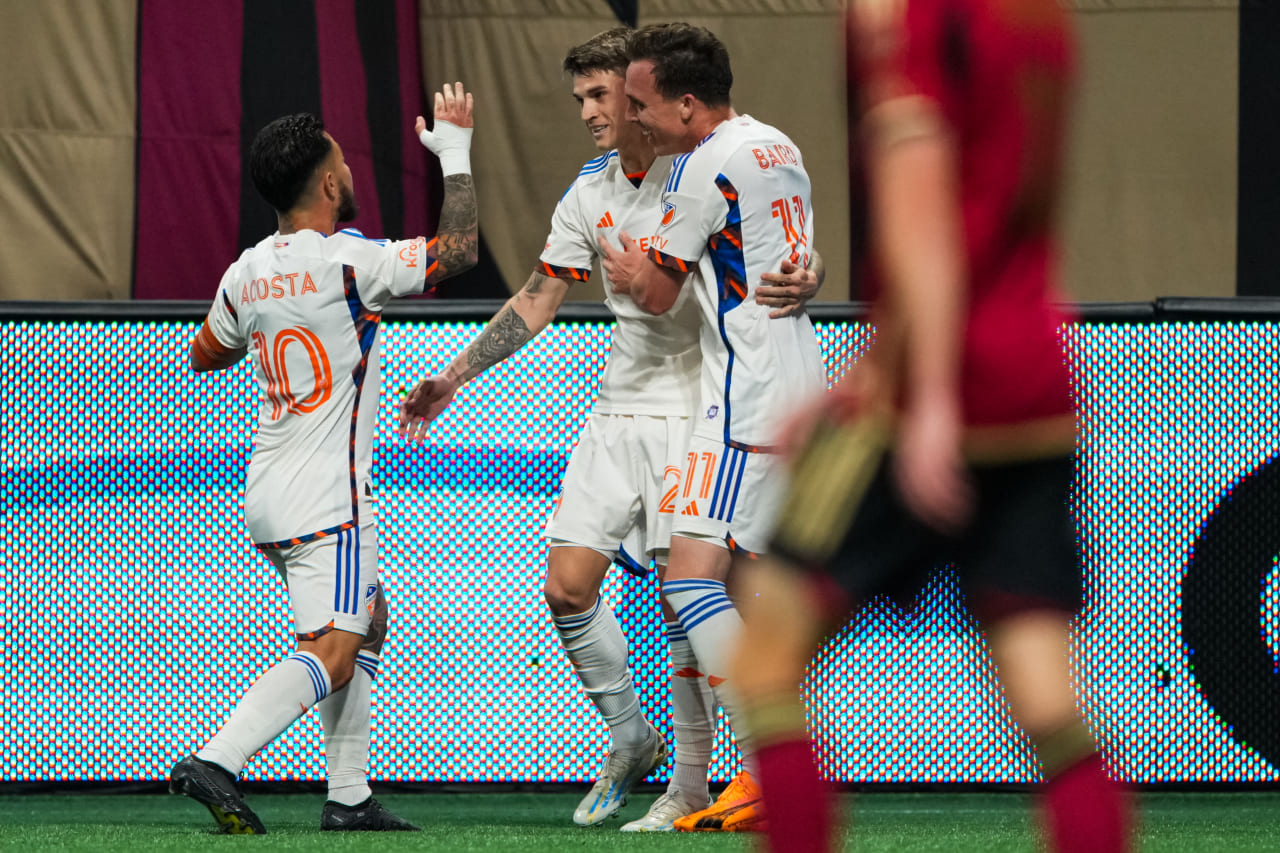 ATLANTA, GEORGIA - APRIL 20: Atlanta United against FC Cincinnati on April 20, 2024 at Mercedes-Benz Stadium in Atlanta Georgia.