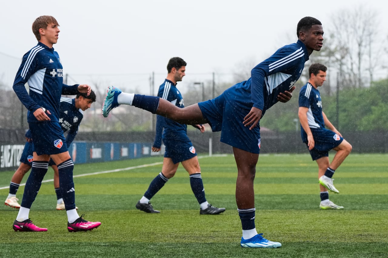 HIGHLAND HEIGHTS, KENTUCKY - April 10: FC Cincinnati 2 against New England Revolution II on April 10, 2024 at Scudamore Field at Northern Kentucky University in Highland Heights, Kentucky.
