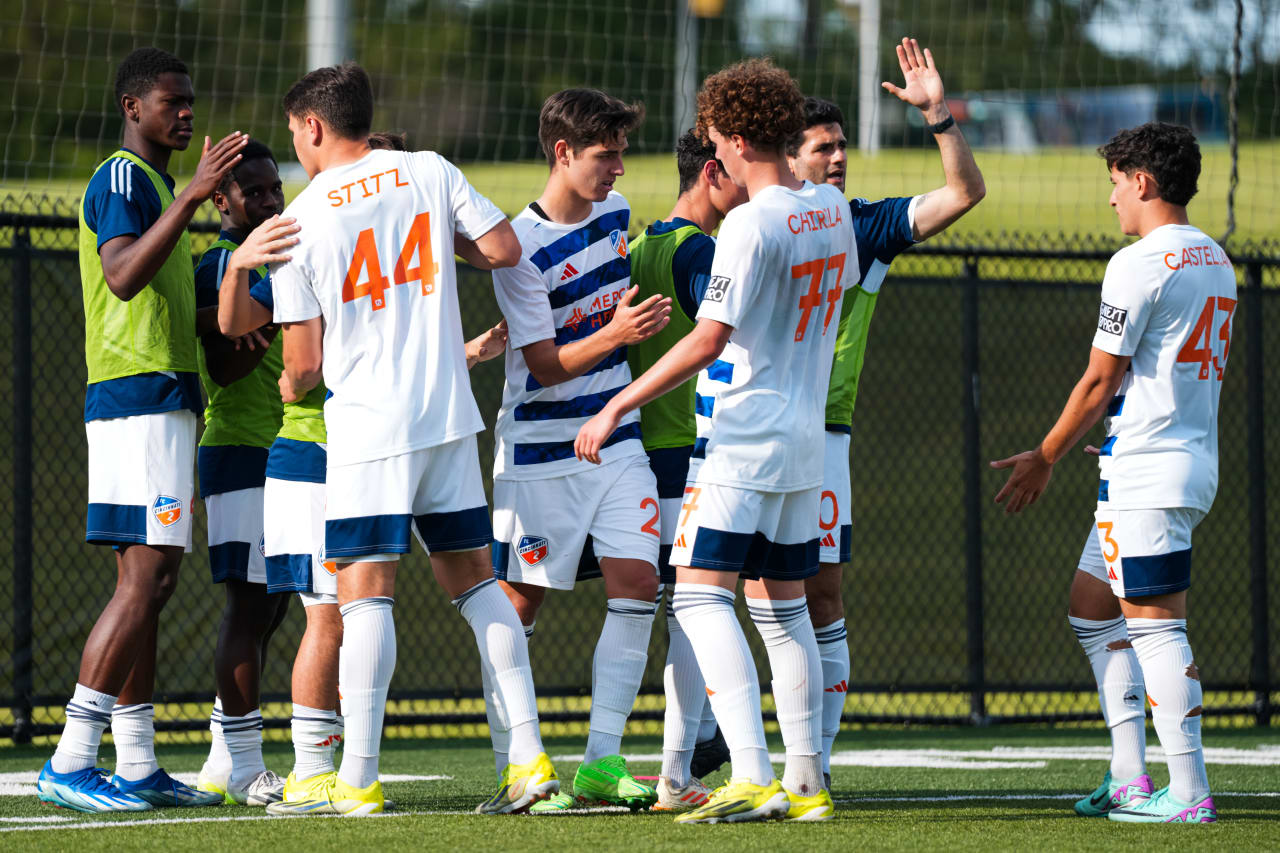 HIGHLAND HEIGHTS, KENTUCKY - APRIL 28: FC Cincinnati 2 against Philadelphia Union on April 28, 2024 at Scudamore Field at Northern Kentucky University in Highland Heights, Kentucky.