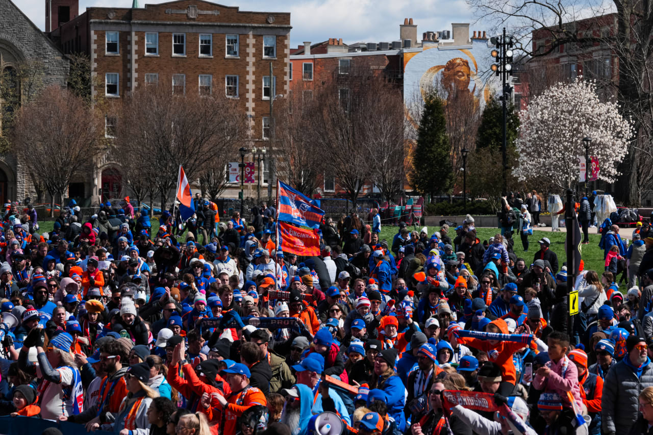 CINCINNATI, OHIO - MARCH 10: FC Cincinnati against D.C. United on March 10, 2024 at TQL Stadium in Cincinnati, Ohio.