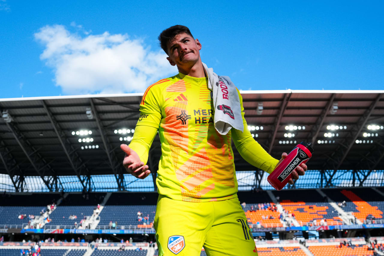 CINCINNATI, OHIO - MARCH 10: FC Cincinnati against D.C. United on March 10, 2024 at TQL Stadium in Cincinnati, Ohio.