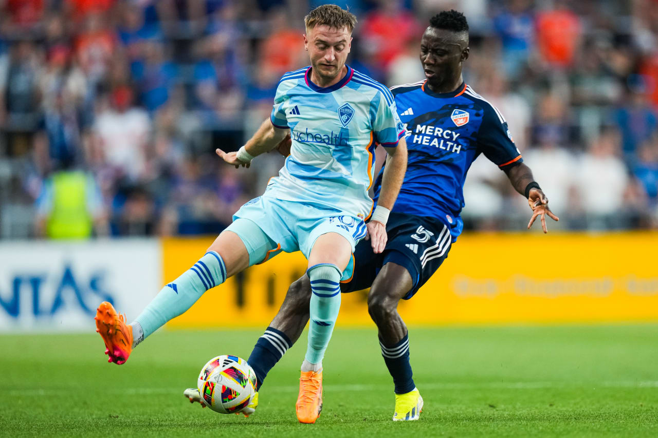 CINCINNATI, OHIO - APRIL 27: FC Cincinnati against Colorado Rapids on April 27, 2024 at TQL Stadium in Cincinnati, Ohio.