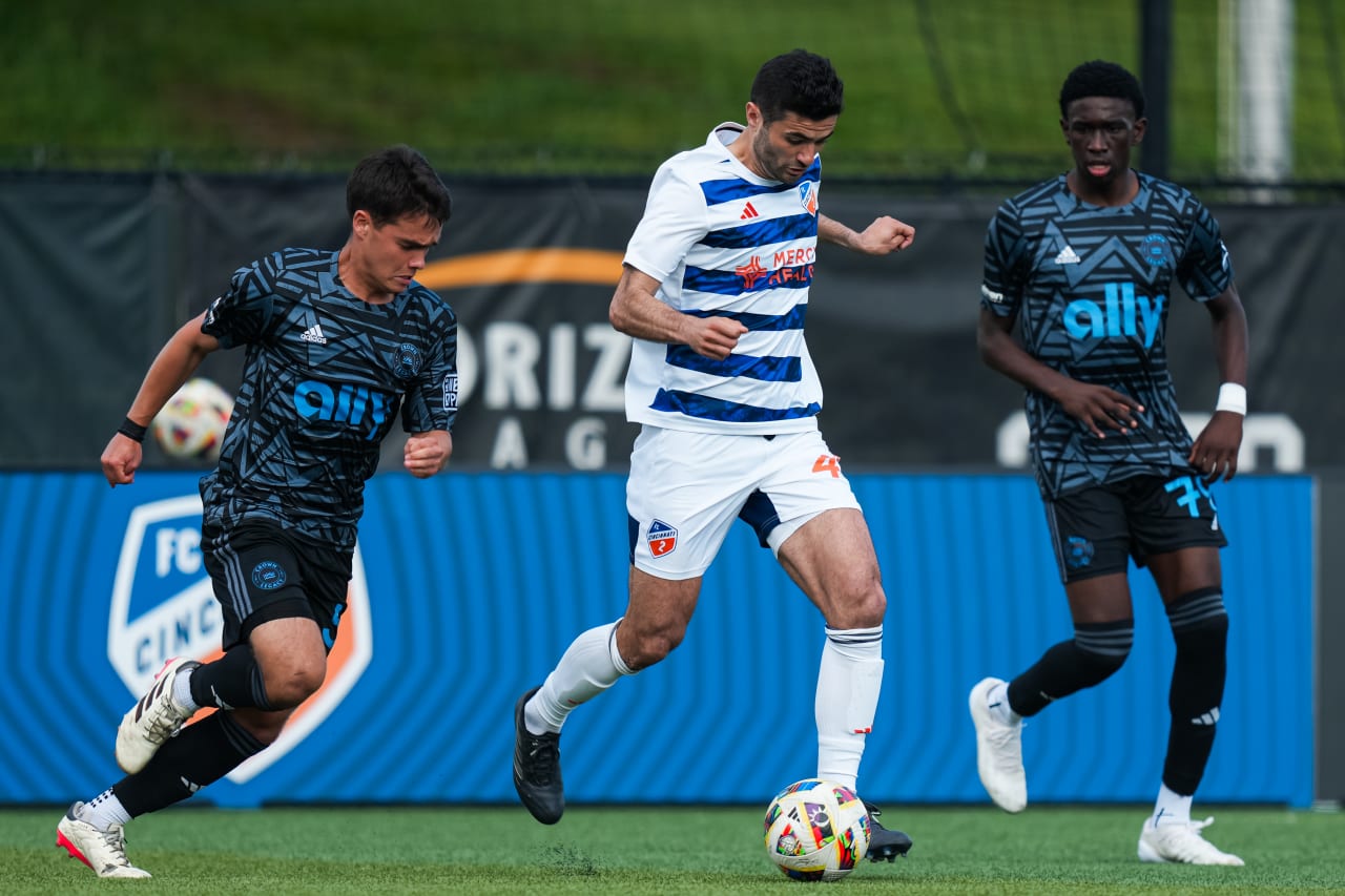 HIGHLAND HEIGHTS, KENTUCKY - MAY 4: FC Cincinnati 2 against Crown Legacy FC on May 4, 2024 at Scudamore Field at Northern Kentucky University in Highland Heights, Kentucky.