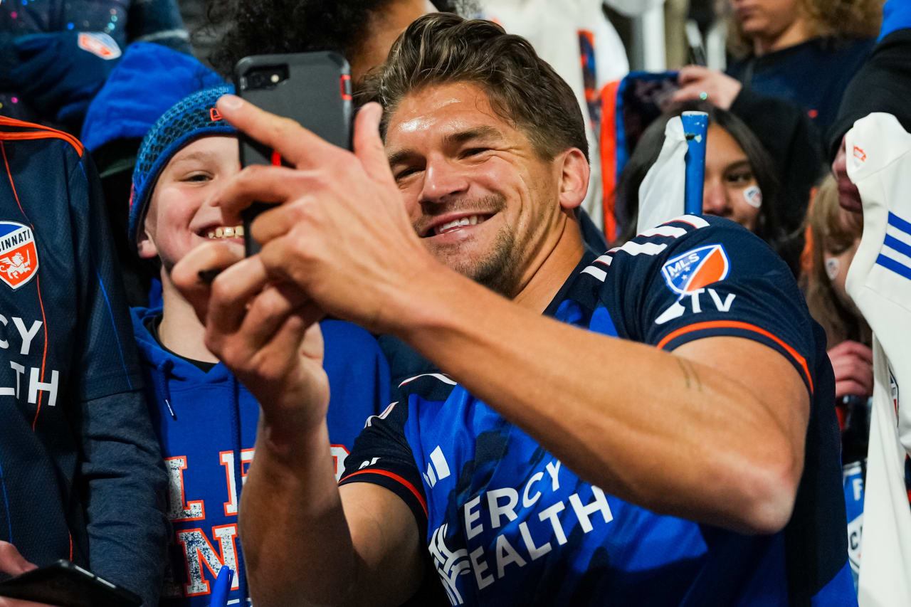 CINCINNATI, OHIO - MARCH 23: FC Cincinnati against New York City FC on March 23, 2024 at TQL Stadium in Cincinnati, Ohio.