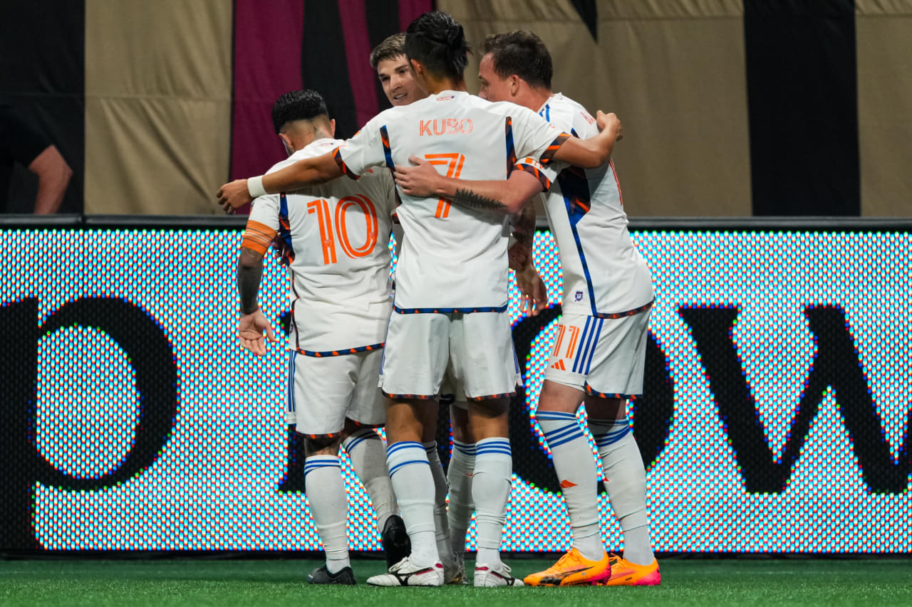 ATLANTA, GEORGIA - APRIL 20: Atlanta United against FC Cincinnati on April 20, 2024 at Mercedes-Benz Stadium in Atlanta Georgia.
