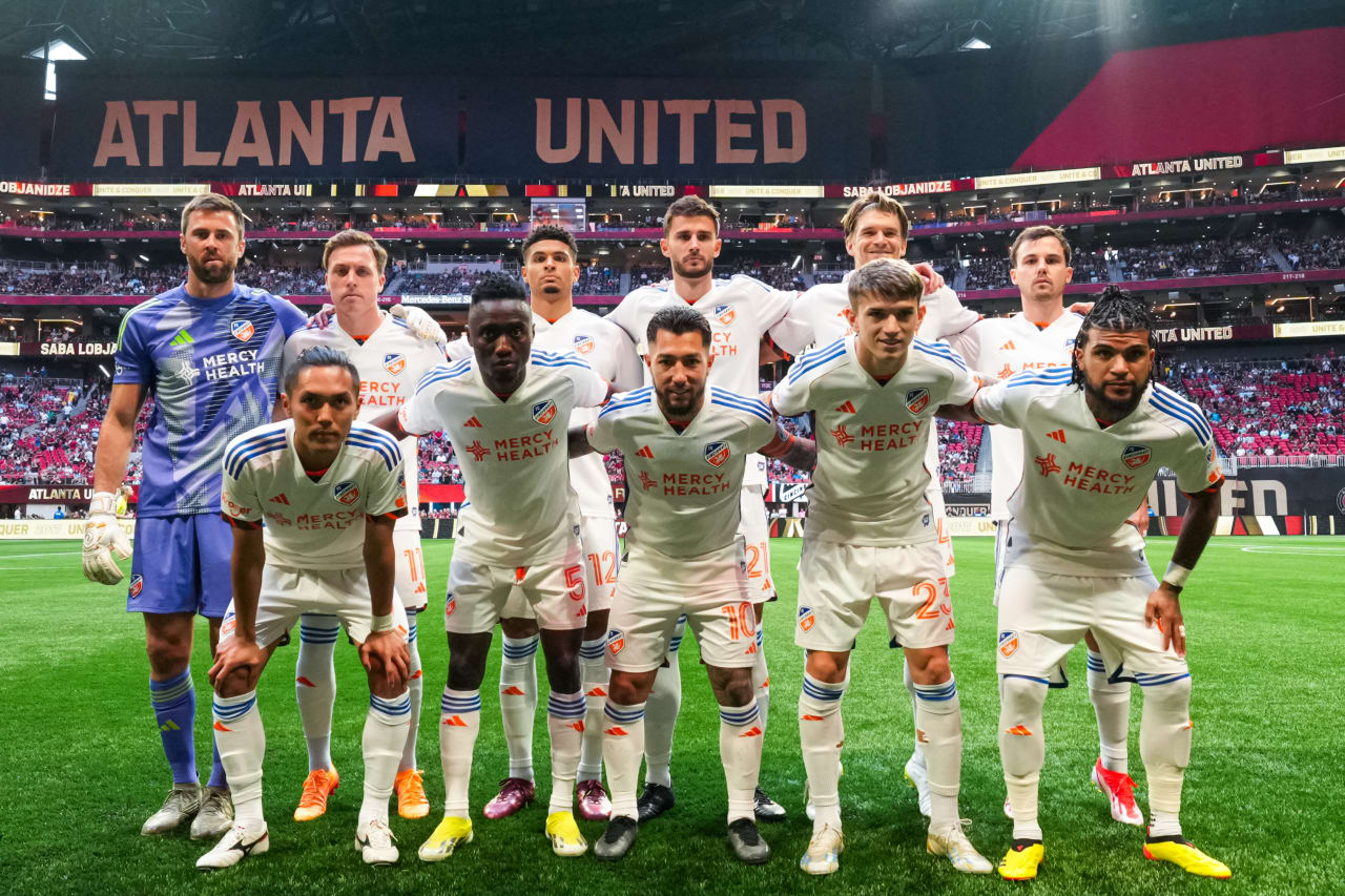 ATLANTA, GEORGIA - APRIL 20: Atlanta United against FC Cincinnati on April 20, 2024 at Mercedes-Benz Stadium in Atlanta Georgia.