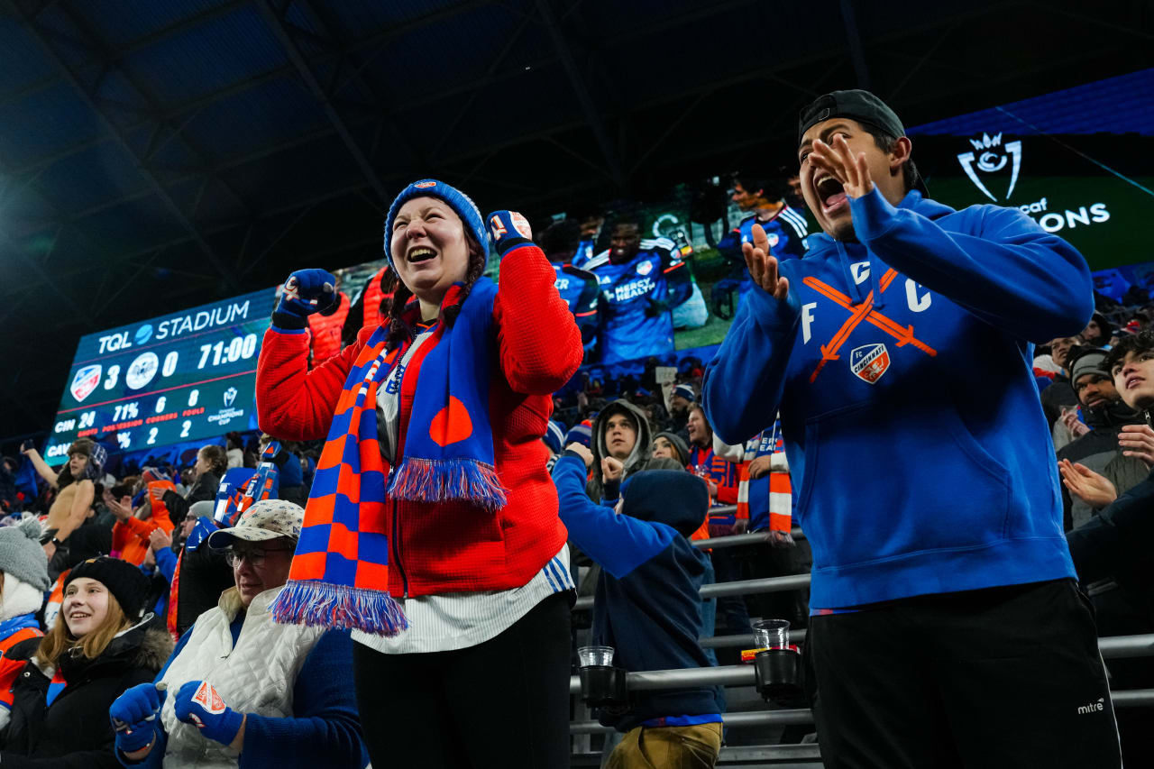 CINCINNATI, OHIO - FEBRUARY 28: FC Cincinnati against Cavalier F.C. on February 28, 2024 at TQL Stadium in Cincinnati, Ohio.