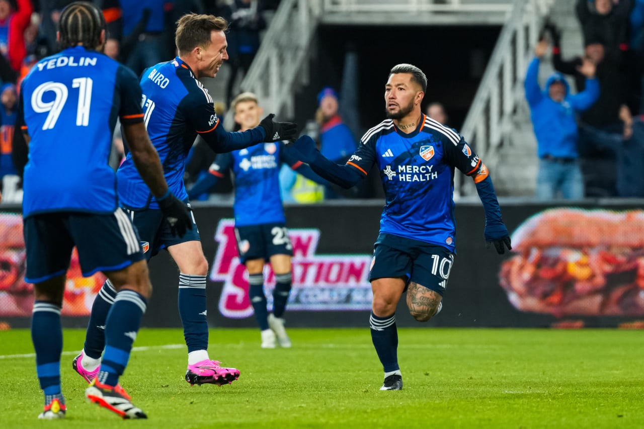 CINCINNATI, OHIO - MARCH 23: FC Cincinnati against New York City FC on March 23, 2024 at TQL Stadium in Cincinnati, Ohio.
