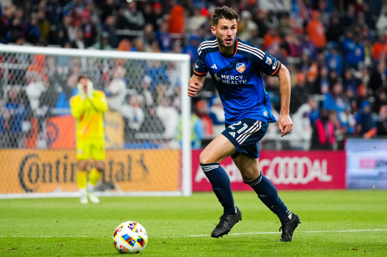 CINCINNATI, OHIO - MARCH 23: FC Cincinnati against New York City FC on March 23, 2024 at TQL Stadium in Cincinnati, Ohio.