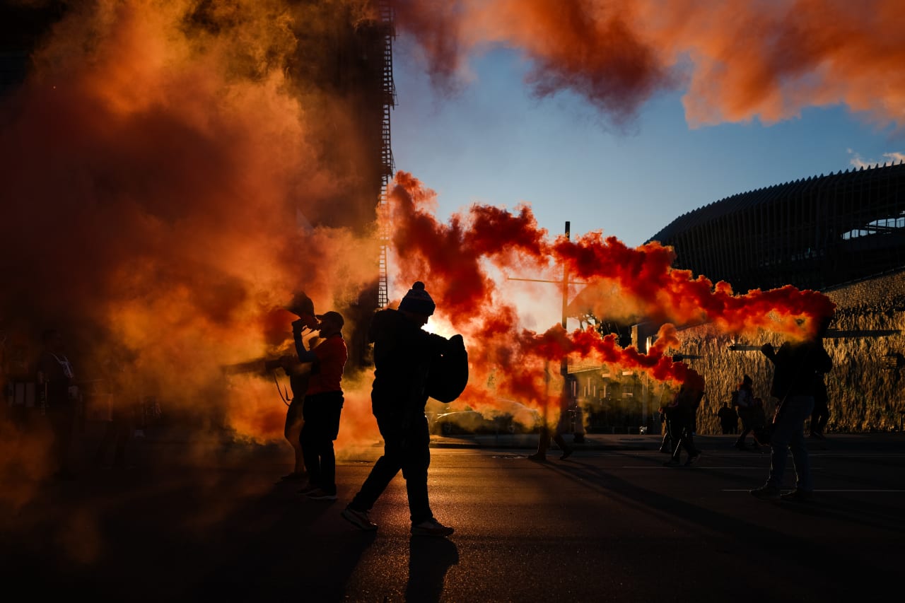 CINCINNATI, OHIO - FEBRUARY 28: FC Cincinnati against Cavalier F.C. on February 28, 2024 at TQL Stadium in Cincinnati, Ohio.