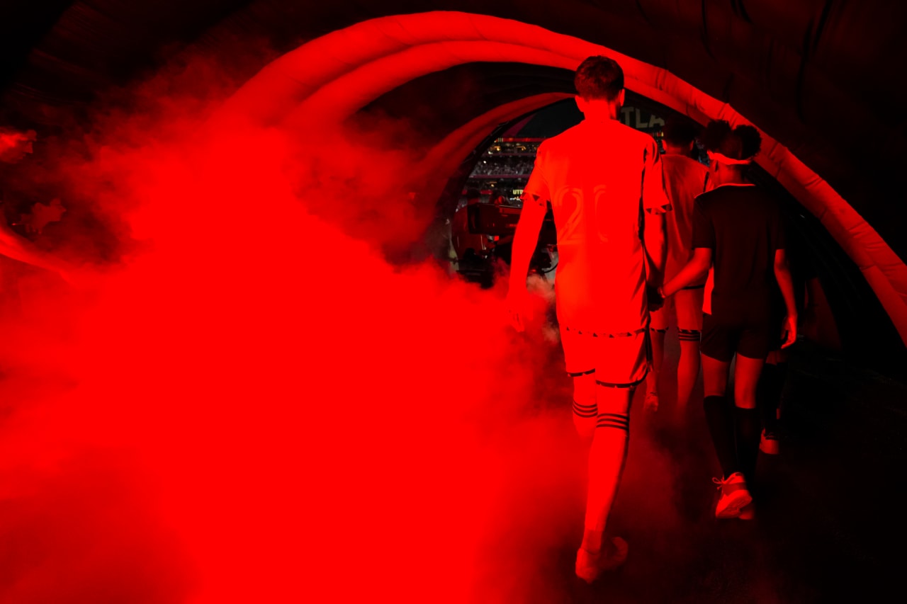 ATLANTA, GEORGIA - APRIL 20: Atlanta United against FC Cincinnati on April 20, 2024 at Mercedes-Benz Stadium in Atlanta Georgia.