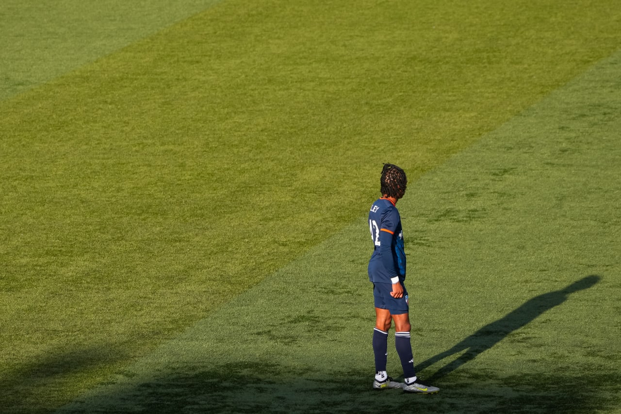 HIGHLAND HEIGHTS, KENTUCKY - MARCH 17: FC Cincinnati 2 against Chicago Fire FC II on March 17, 2024 at Scudamore Field at Northern Kentucky University in Highland Heights, Kentucky.