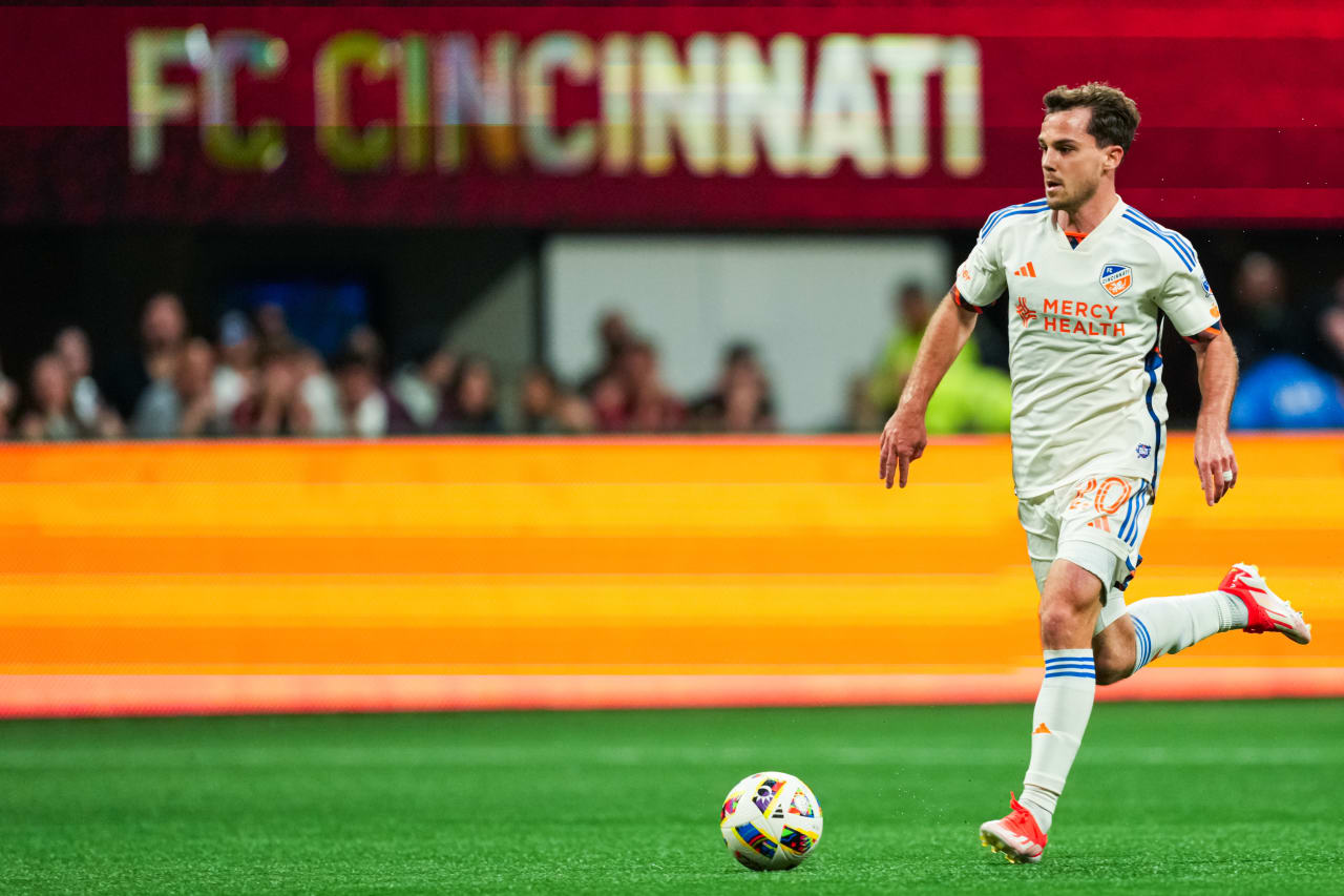 ATLANTA, GEORGIA - APRIL 20: Atlanta United against FC Cincinnati on April 20, 2024 at Mercedes-Benz Stadium in Atlanta Georgia.