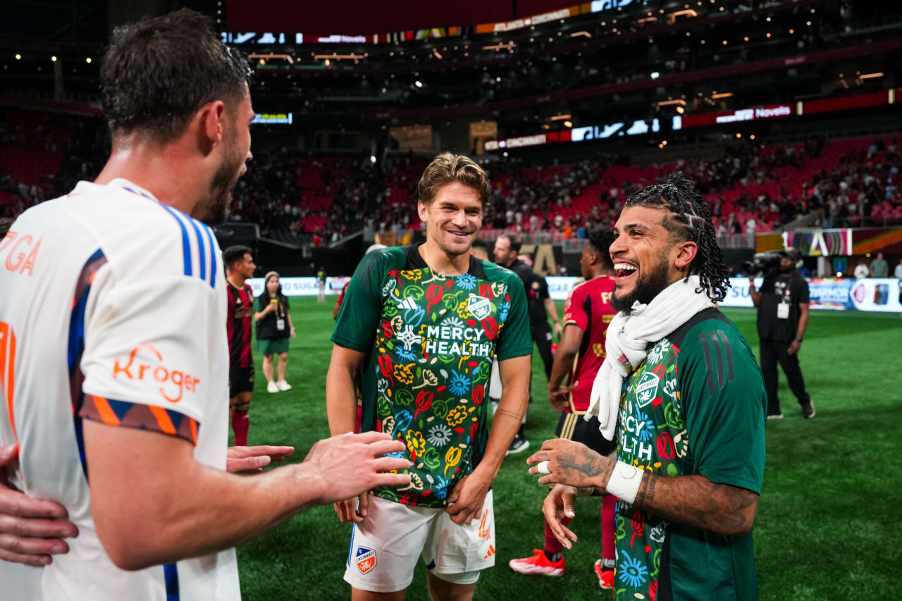 ATLANTA, GEORGIA - APRIL 20: Atlanta United against FC Cincinnati on April 20, 2024 at Mercedes-Benz Stadium in Atlanta Georgia.