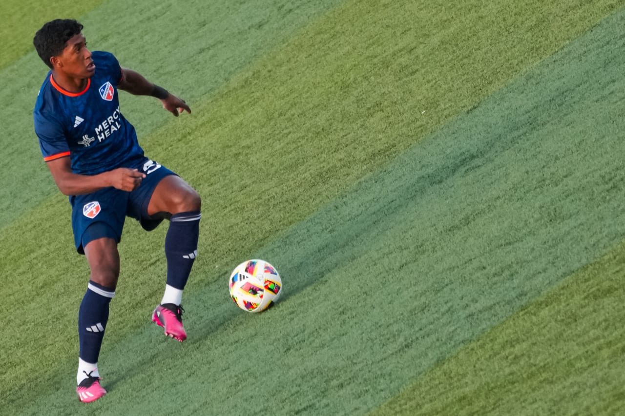 HIGHLAND HEIGHTS, KENTUCKY - MARCH 17: FC Cincinnati 2 against Chicago Fire FC II on March 17, 2024 at Scudamore Field at Northern Kentucky University in Highland Heights, Kentucky.