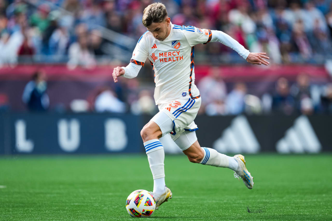 FOXBOROUGH, MASSACHUSETTS - MARCH 17:  New England Revolution against FC Cincinnati on March 17, 2024 in Foxborough, Massachusetts.