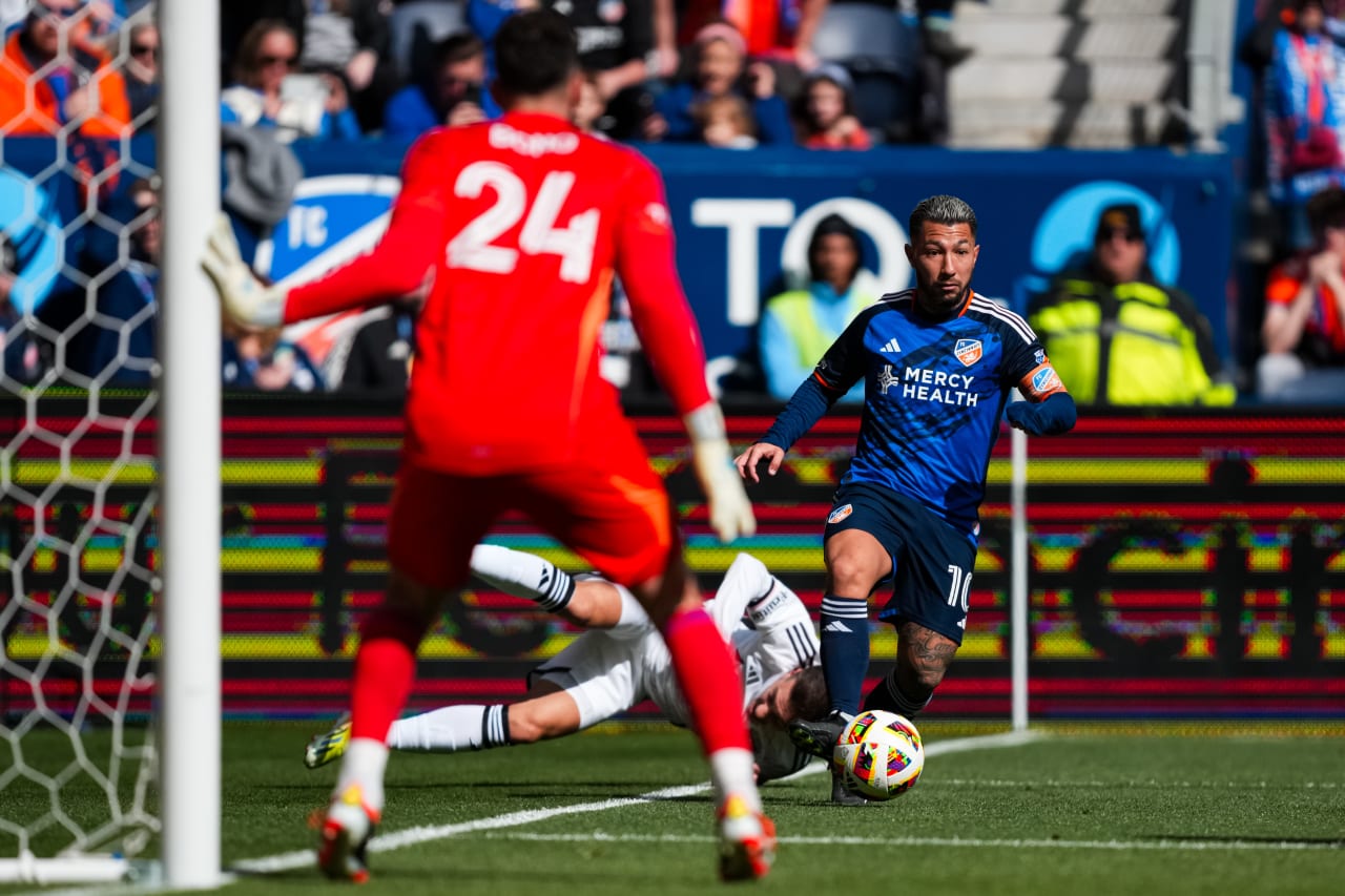 CINCINNATI, OHIO - MARCH 10: FC Cincinnati against D.C. United on March 10, 2024 at TQL Stadium in Cincinnati, Ohio.
