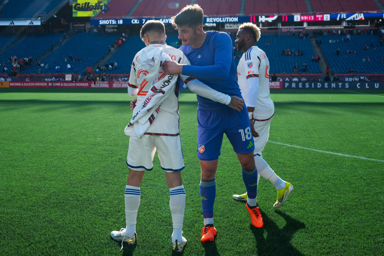 FOXBOROUGH, MASSACHUSETTS - MARCH 17:  New England Revolution against FC Cincinnati on March 17, 2024 in Foxborough, Massachusetts.