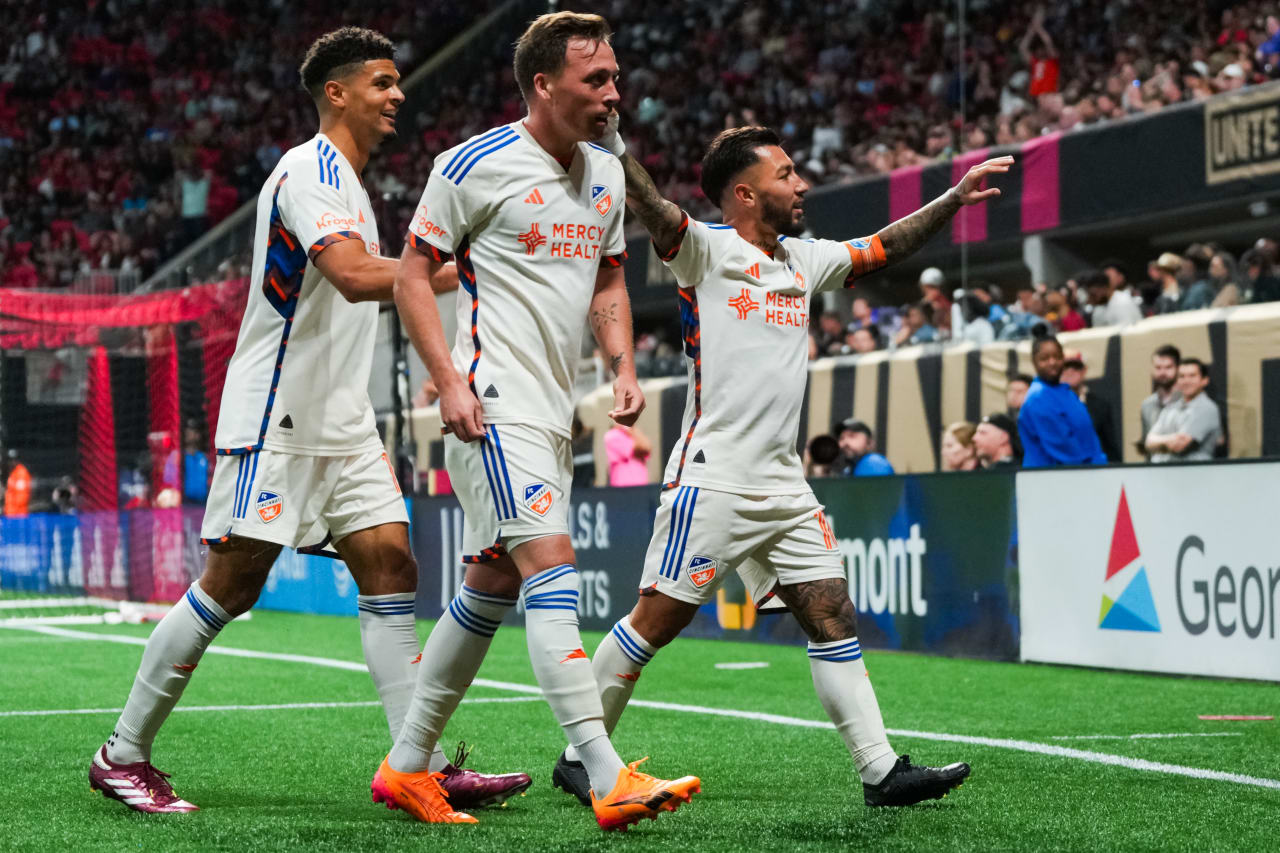 ATLANTA, GEORGIA - APRIL 20: Atlanta United against FC Cincinnati on April 20, 2024 at Mercedes-Benz Stadium in Atlanta Georgia.